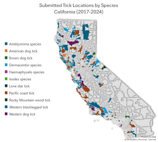 California tick map